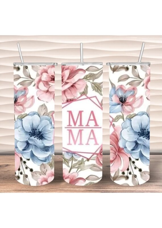 Tumbler 20oz w Lid Mama Floral 1
