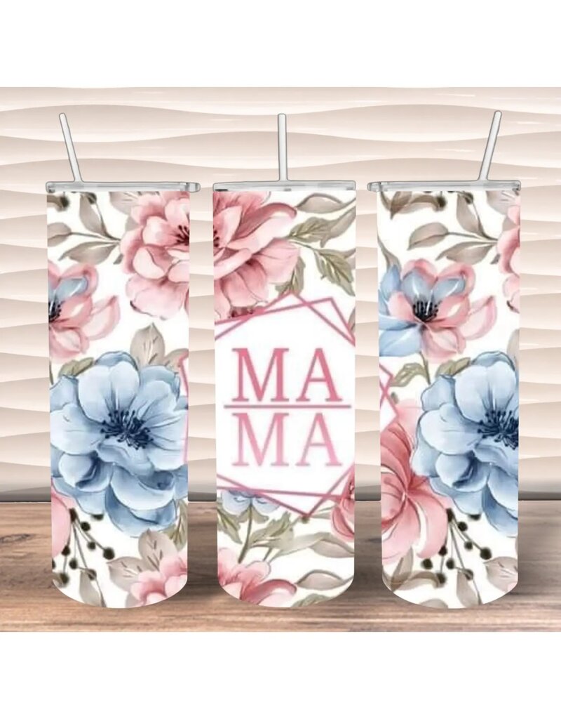 Tumbler 20oz w Lid Mama Floral 1