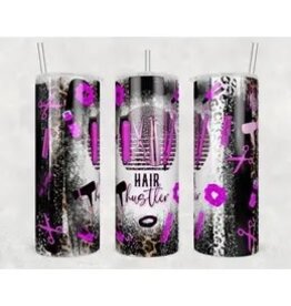 Tumbler 20oz w Lid Occupations Hair Hustler Brushstroke Tumbler