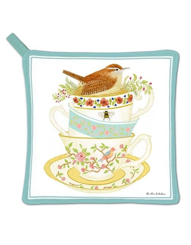Alice Cottage Potholder 21-489 Stack Of Teacups