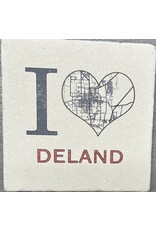 Tipsy Coasters & Gifts I Heart DeLand City Map Coaster