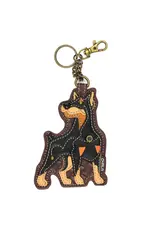 Chala Coin Purse/ Key Fob- Doberman