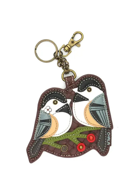 Chala Coin Purse/ Key Fob- Chickadee