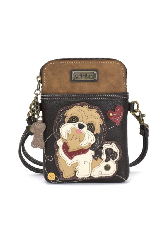 Chala Cellphone Xbody - Brown Shih Tzu - dark brown