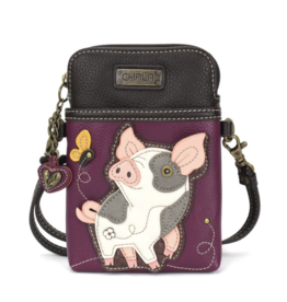 Chala Cellphone Xbody - Spotted Pink Pig - purple