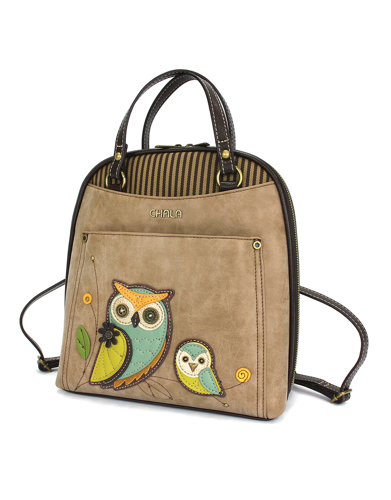 Chala Convertible Backpack - Owls