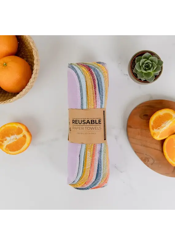 Reusable Paper Towels-Pre Rolled 24 Pack