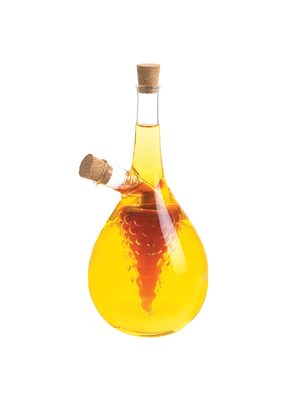 Entertaining Essentials Cruets Cluster Glass Oil & Vinegar