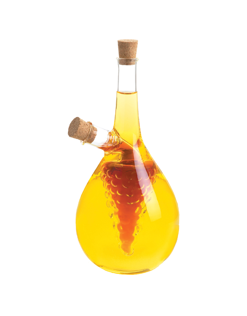 Entertaining Essentials Cruets Cluster Glass Oil & Vinegar