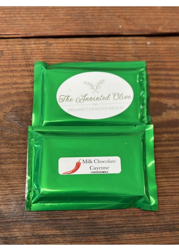 Custom Olive Oil Milk Chocolate/Cayenne Candy Bar