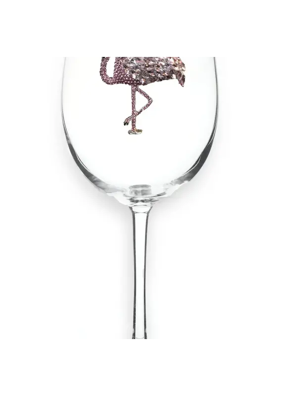 The Queens' Jewels Flamingo Jeweled Stemmed Wine Glass