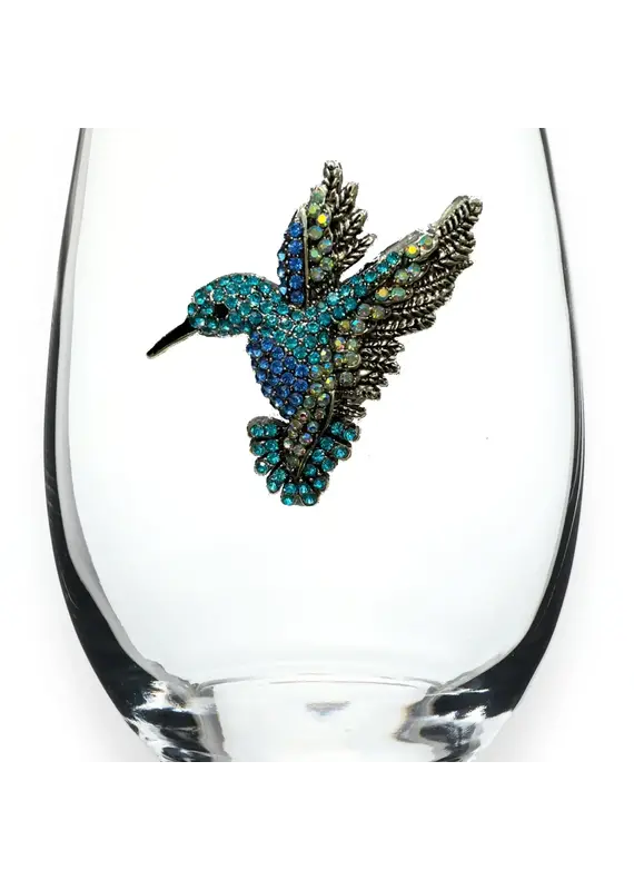 The Queens' Jewels Hummingbird Jeweled Stemless Wine Glass