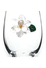 The Queens' Jewels Magnolia Jeweled Stemless Wine Glass