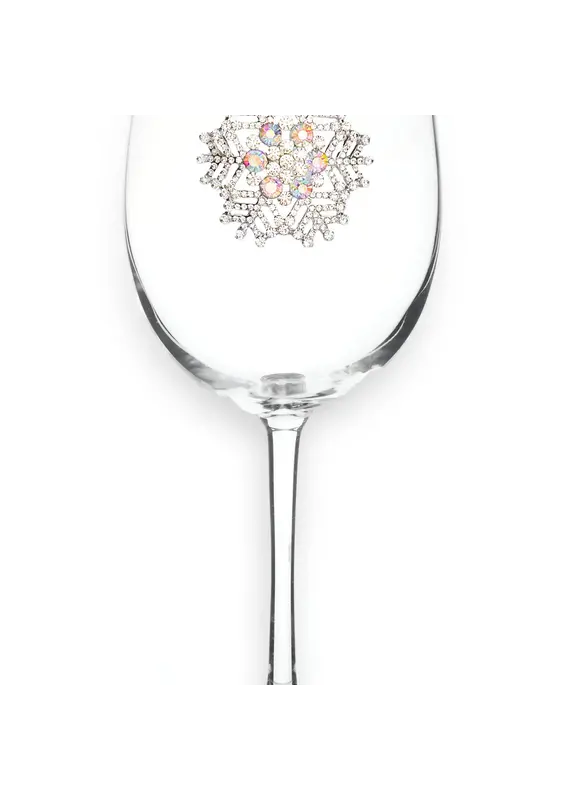 The Queens' Jewels Snowflake Jeweled Stemmed Wine Glass