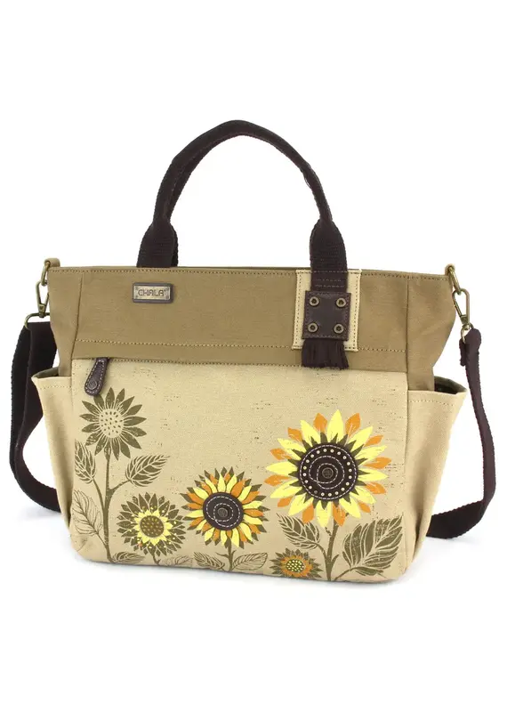 Chala Canvas Print Pocket Tote - Sunflower