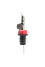 Stainless Steel Self Closing Pour Spout Red