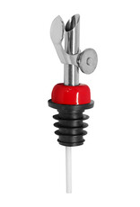 Stainless Steel Self Closing Pour Spout Red