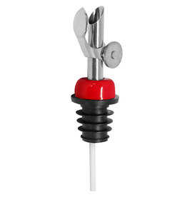 Stainless Steel Self Closing Pour Spout Red