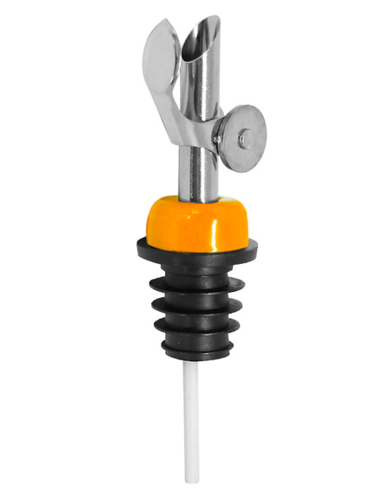 Stainless Steel Self Closing Pour Spout Orange
