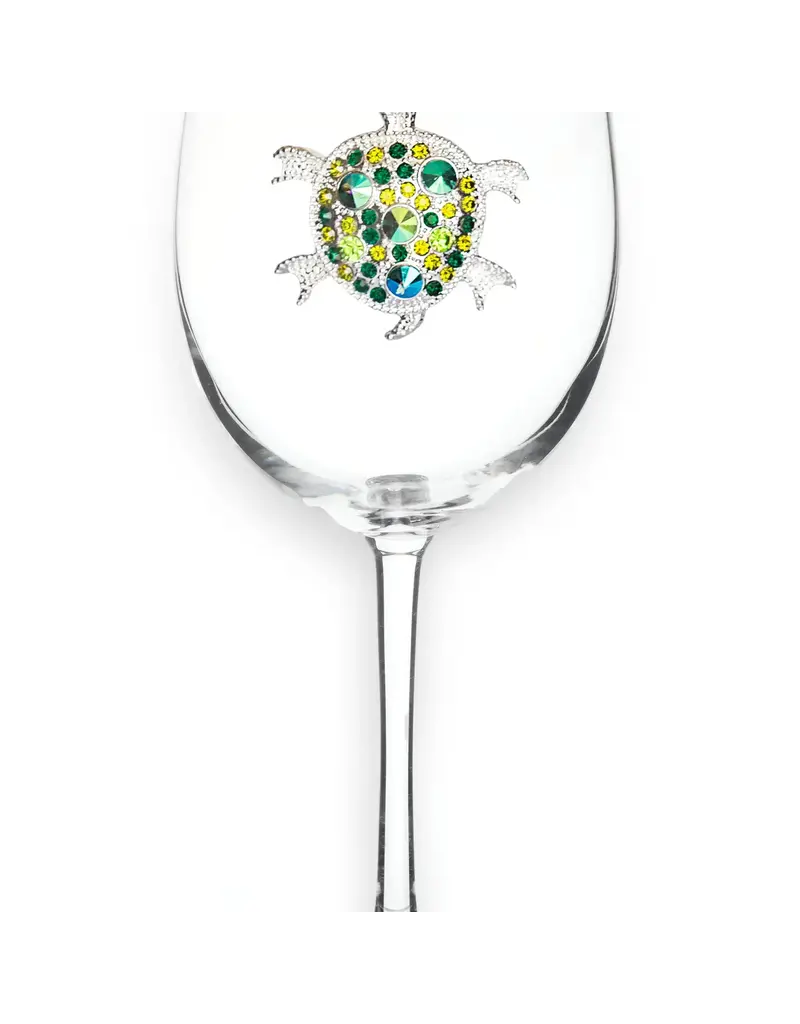 The Queens' Jewels Sea Turtle Jeweled Stemmed Wine Glass