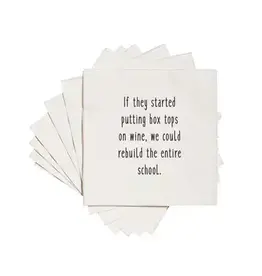 ellembee gift If they started putting box tops on wine Cocktail Napkins