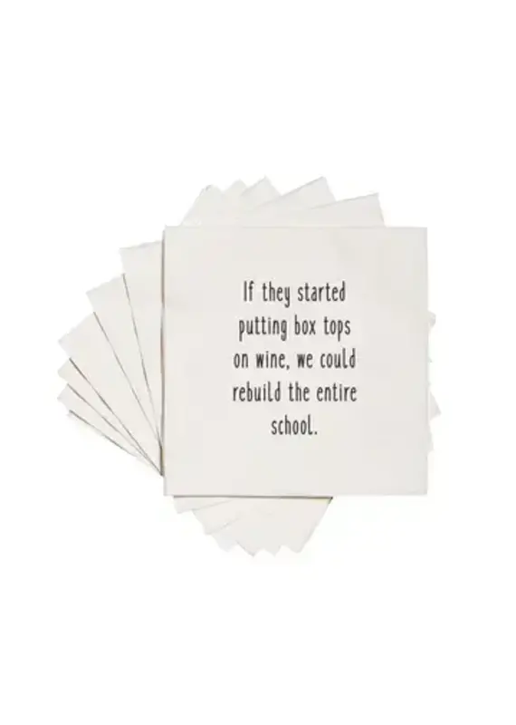 ellembee gift If they started putting box tops on wine Cocktail Napkins