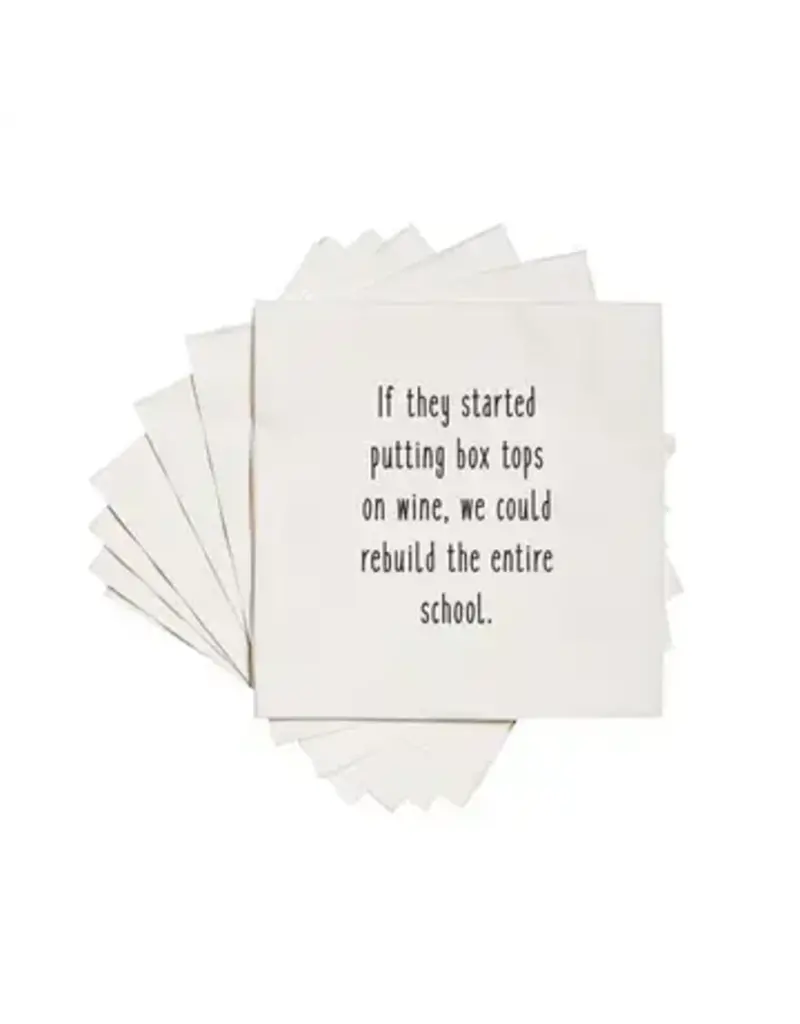 ellembee gift If they started putting box tops on wine Cocktail Napkins