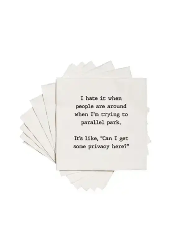 ellembee gift Privacy when I'm trying to parallel park Cocktail Napkins