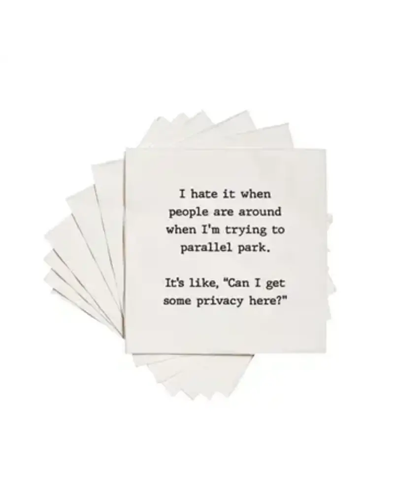 ellembee gift Privacy when I'm trying to parallel park Cocktail Napkins