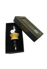 Premium Wood Collar , Stainless Steel Pourer with Weighted Flap