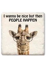 Tipsy Coasters & Gifts I Wanna Be Nice Giraffe Coaster