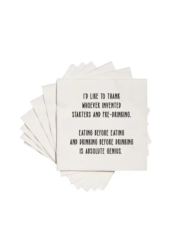 ellembee gift Starters and Pre-Drinking Funny Cocktail Napkins