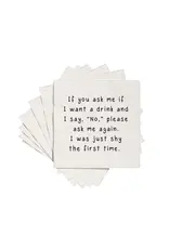 ellembee gift If You Ask Me If I Want A Drink & I Say No Cocktail Napkin