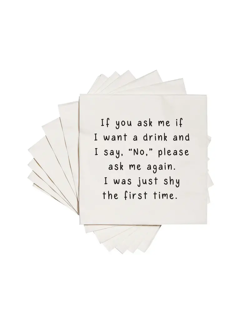 ellembee gift If You Ask Me If I Want A Drink & I Say No Cocktail Napkin