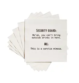 ellembee gift This Is A Service Mimosa Funny Beverage Cocktail Napkins