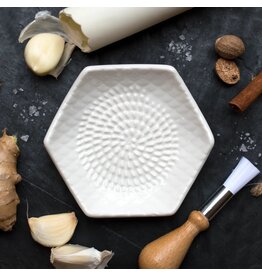 The Grate Plate 3 Piece Set Ceramic Grater, Peeler, Brush