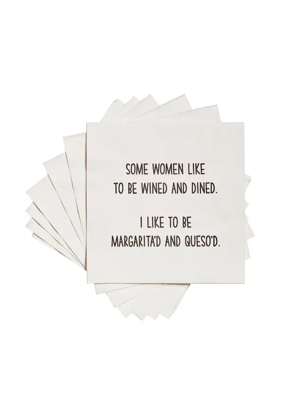 ellembee gift Some Women Like To Be Wined and Dined Cocktail Napkins