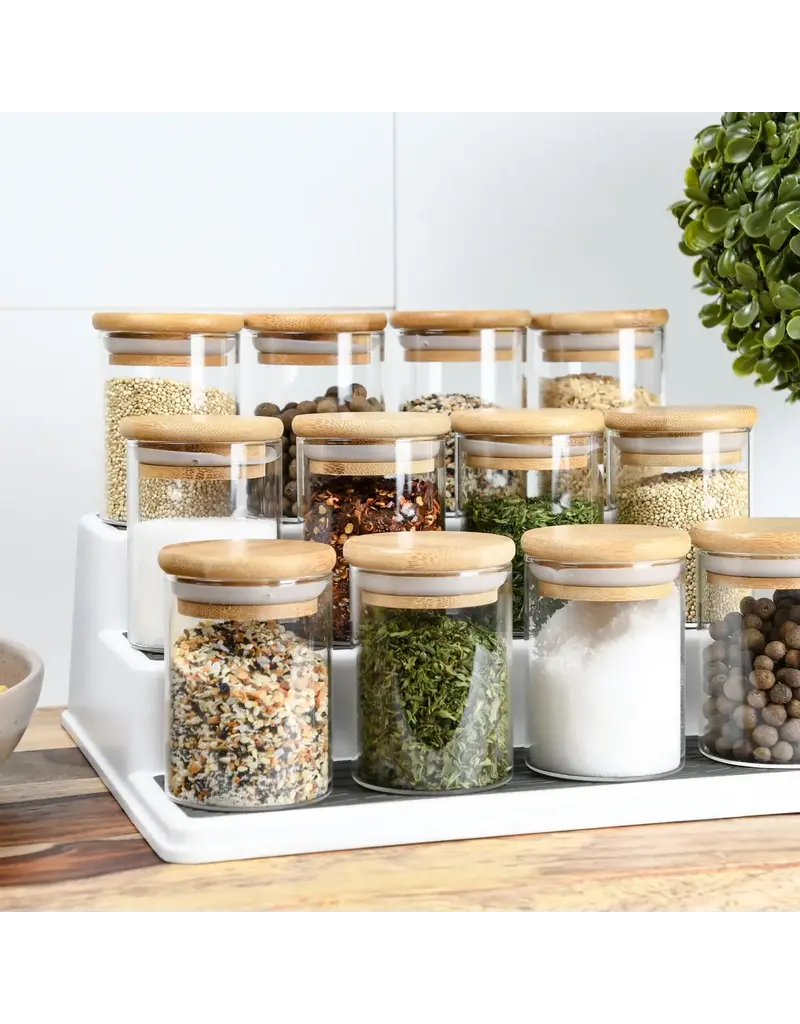 Bamboo Lid Spice Jars 4oz/120ml