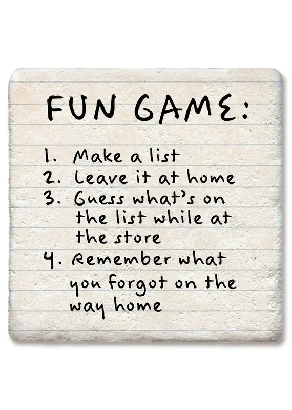 Tipsy Coasters & Gifts Fun Game: Make A List Coaster