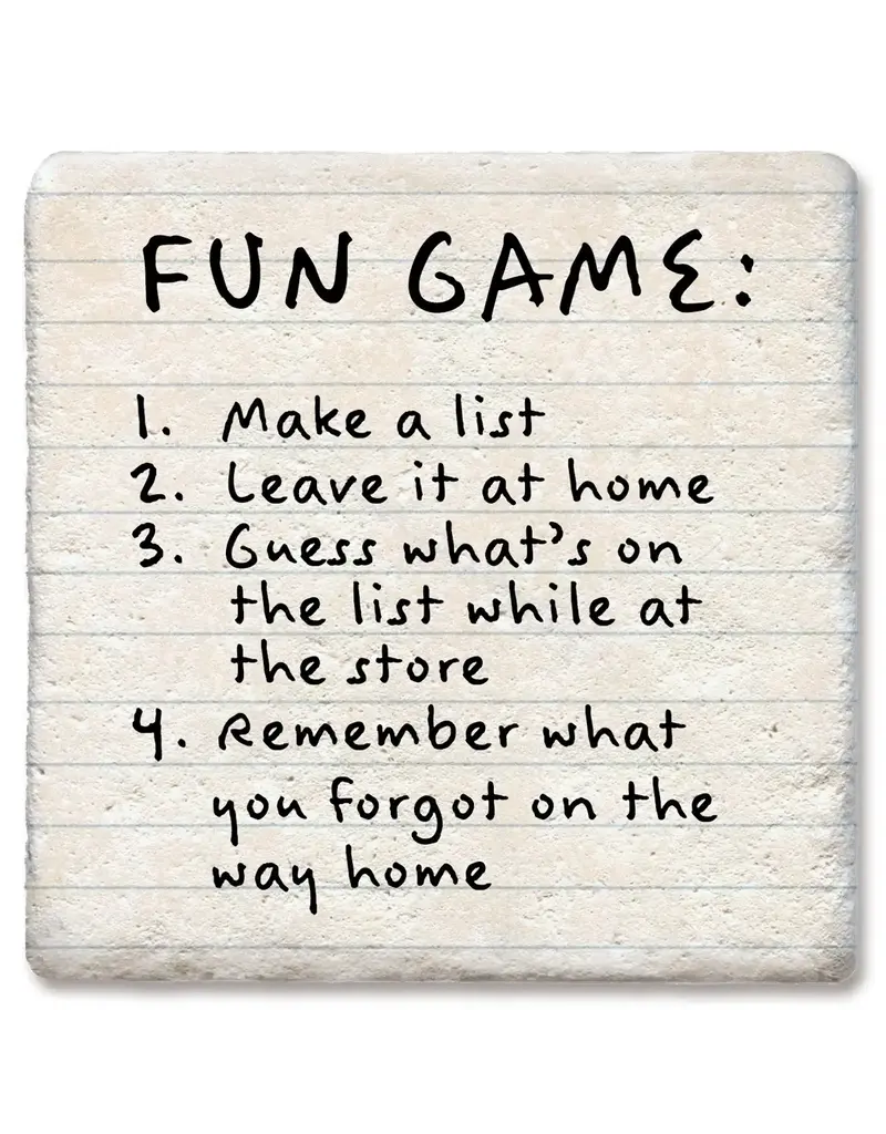 Tipsy Coasters & Gifts Fun Game: Make A List Coaster