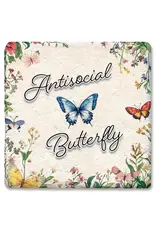 Tipsy Coasters & Gifts Antisocial Butterfly Coaster
