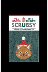 MUKitchen Scrubsy Cloth- Festive Cats