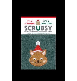 MUKitchen Scrubsy Cloth- Festive Cats