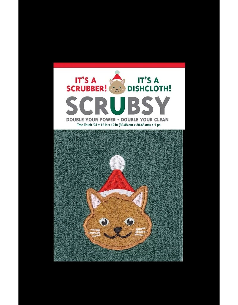MUKitchen Scrubsy Cloth- Festive Cats