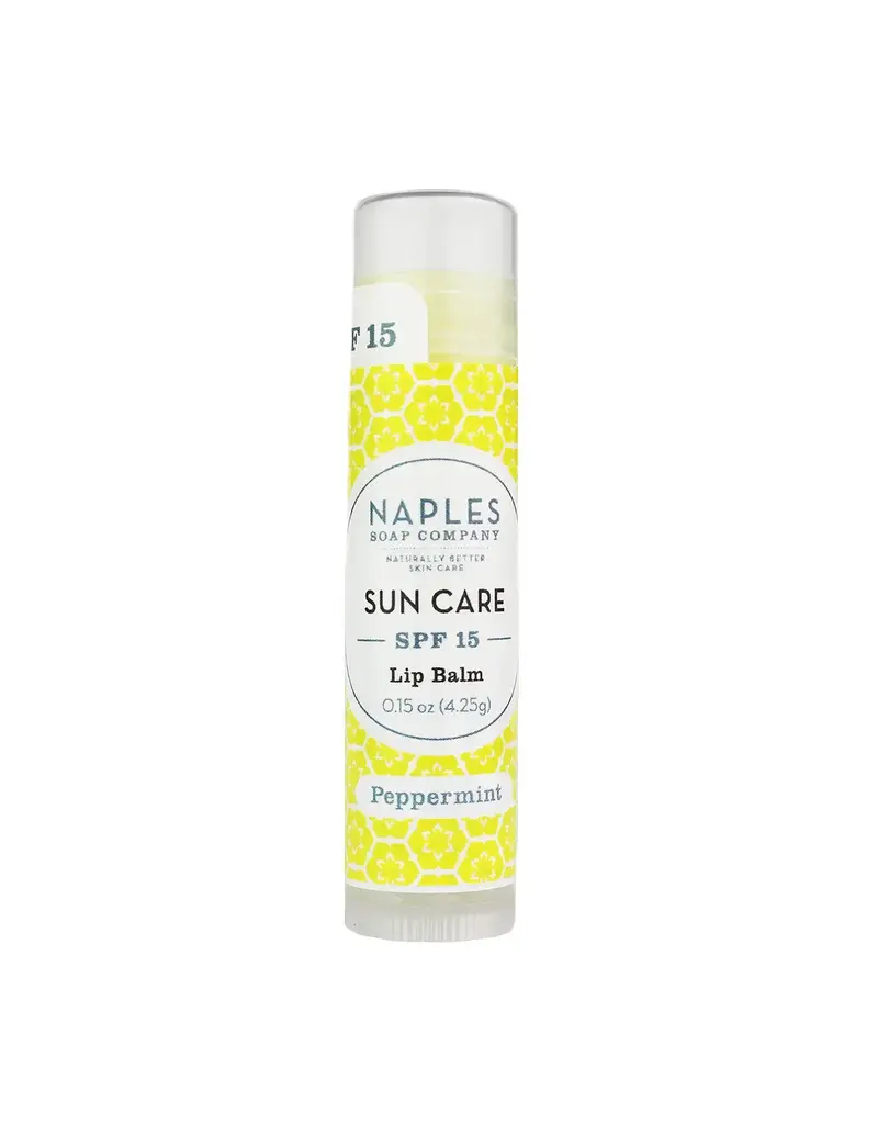 Naples Soap Company Lip Balm .15 oz Spf 15 Sunscreen Peppermint