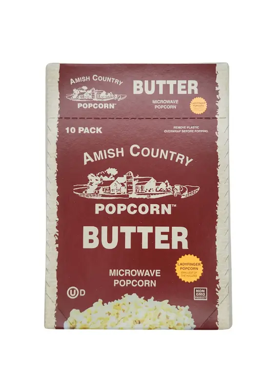 Amish Country Microwave Butter Ladyfinger Popcorn 10pk