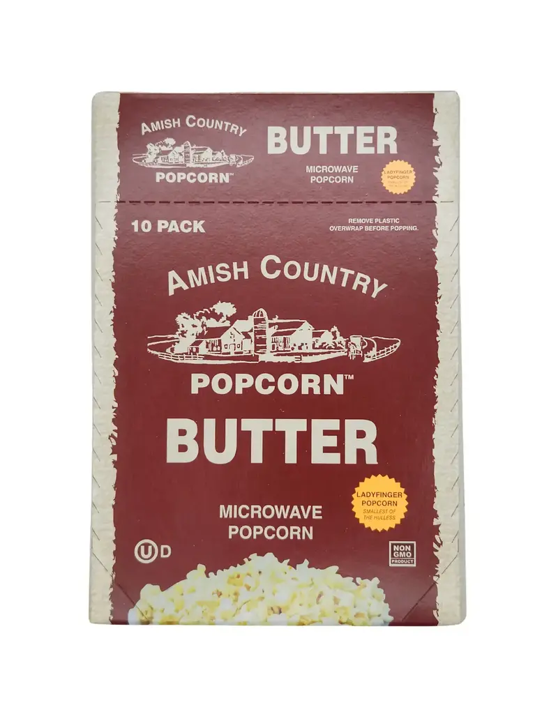 Amish Country Microwave Butter Ladyfinger Popcorn 10pk