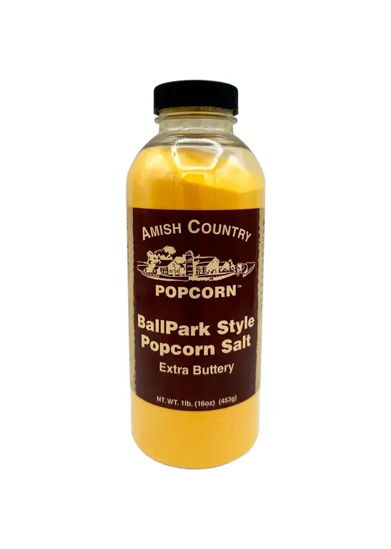 Amish Country Bottle of Ballpark-Style Popcorn Salt 16oz