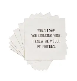 ellembee gift When I Saw You Drinking Wine Funny Printed Cocktail Napkins