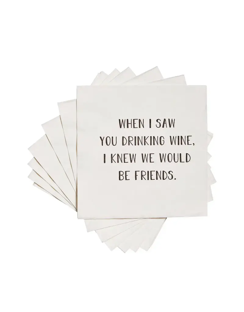 ellembee gift When I Saw You Drinking Wine Funny Printed Cocktail Napkins
